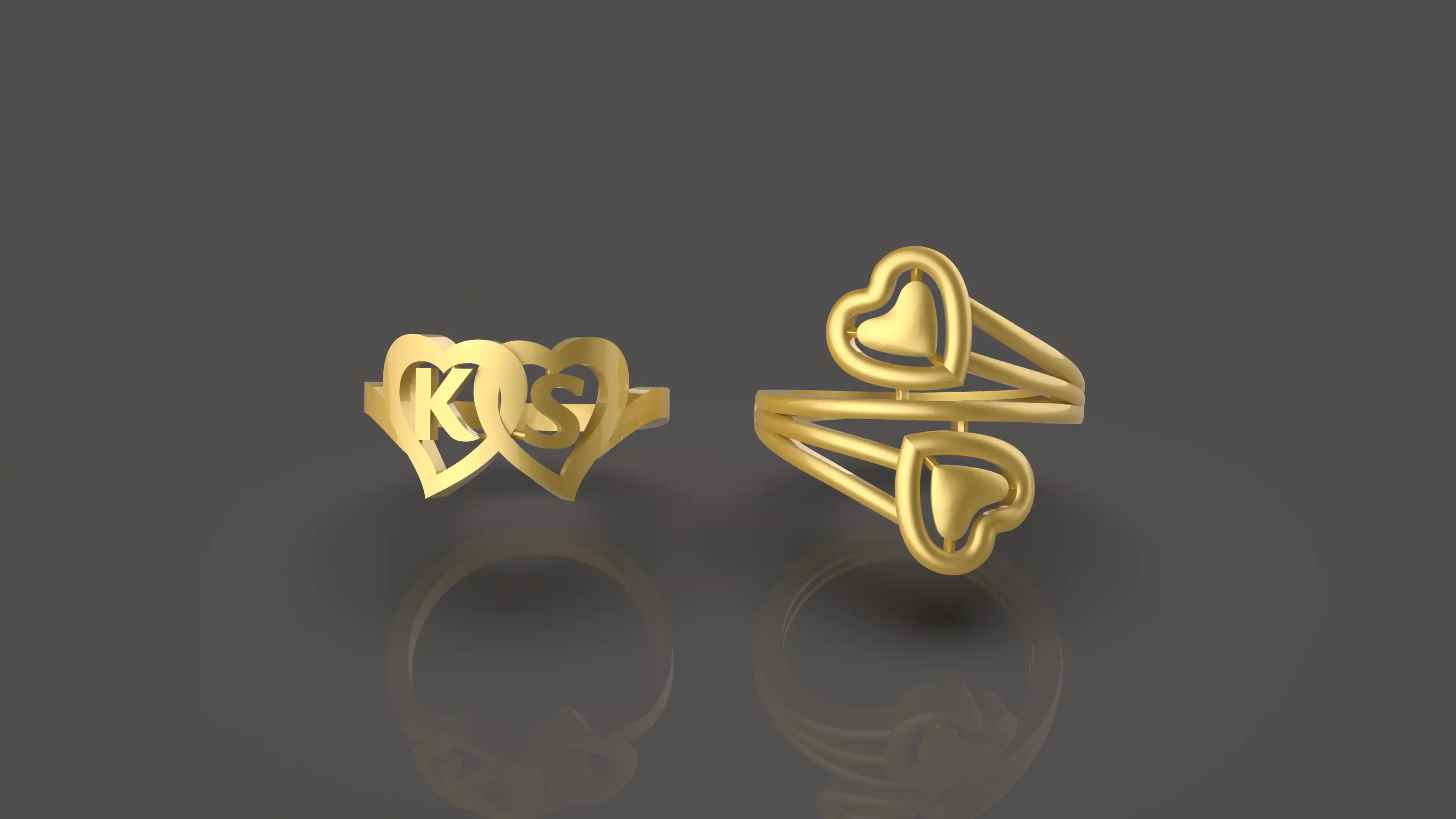 Beautiful Couple Ring - 0023