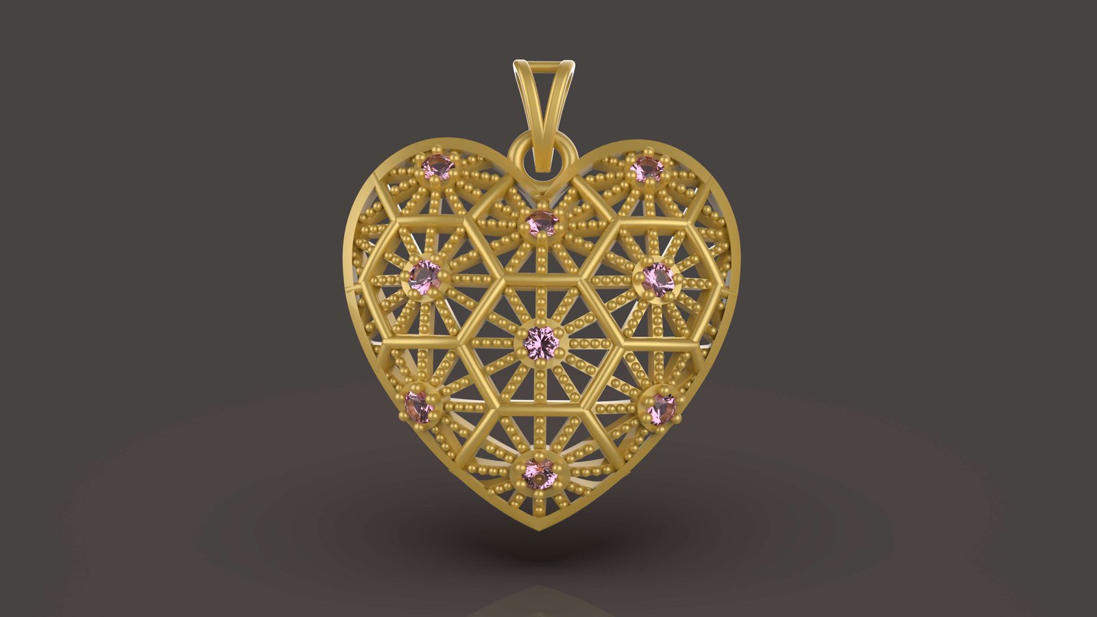 Diamond Heart Pendant 0039