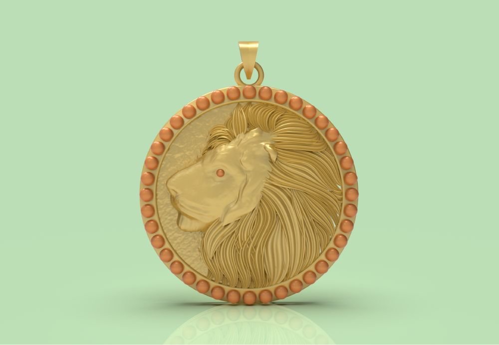 Lion face Pendant - 0113