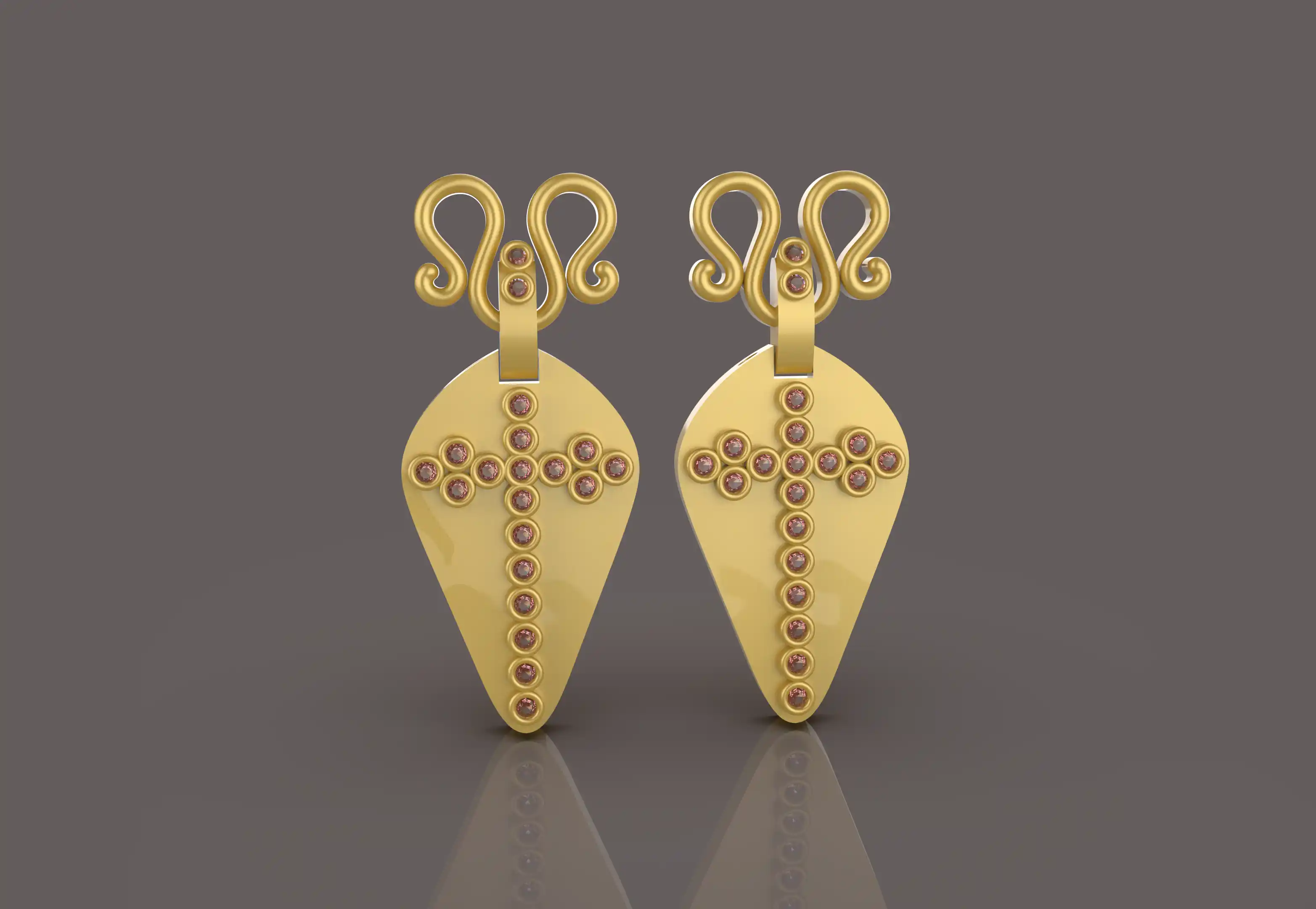 Simple Cross Earring - 0078