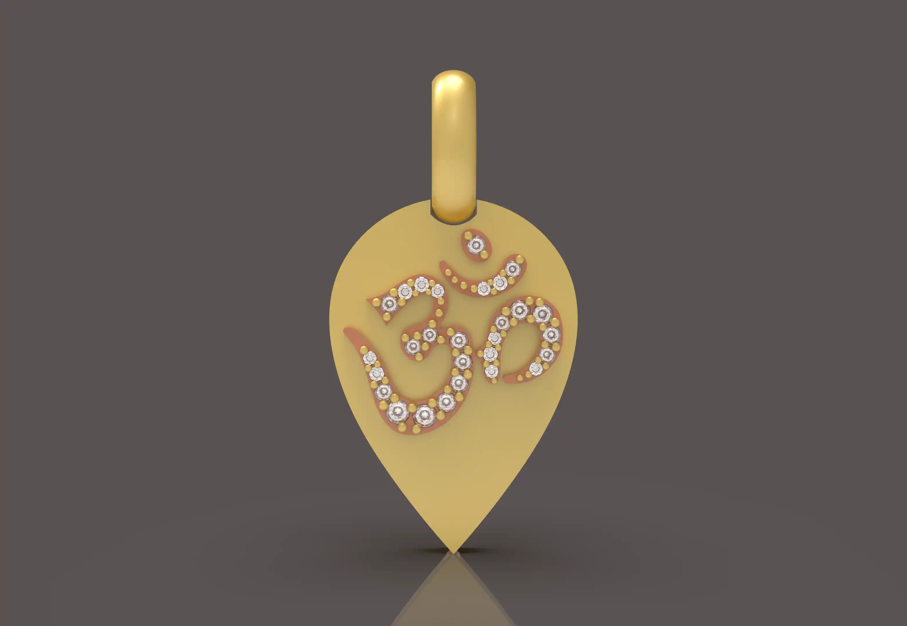 Simple Om Pendant - 0077