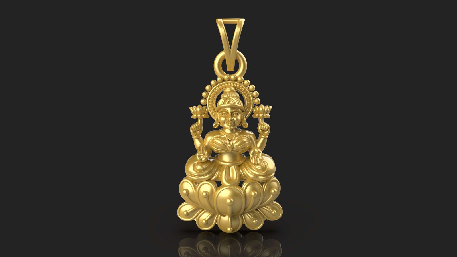 Unique Laxmi 3D Print Pendant - 0050